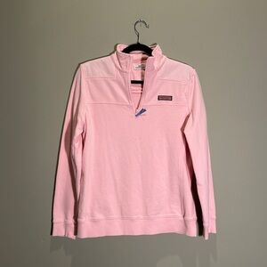 Vineyard Vines Pink Long Sleeve Polo Sweatshirt